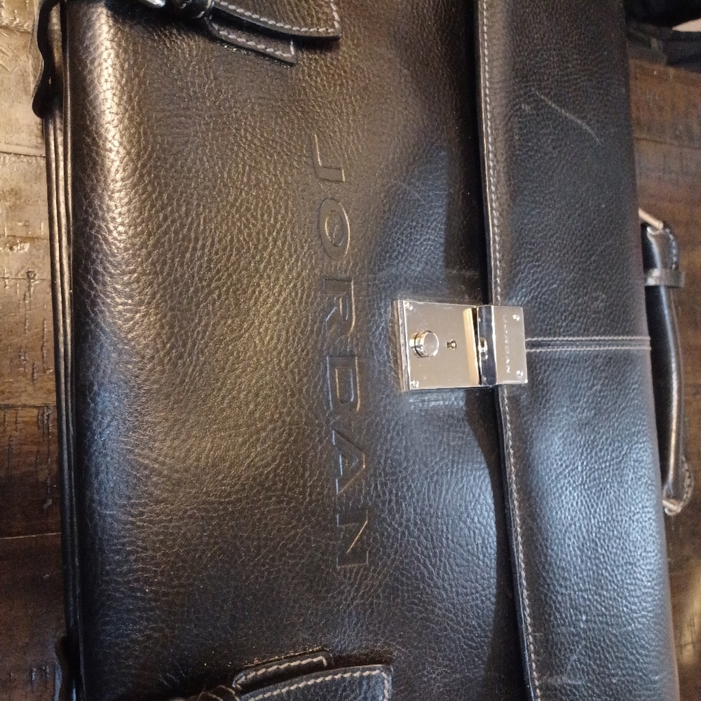 Air Jordan brief case attache' with leather strap
